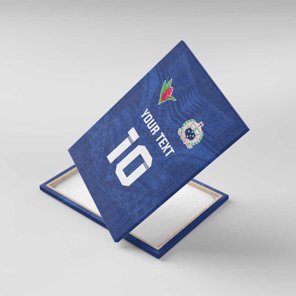 Custom Samoa Rugby Canvas Wall Art Tatau Tribal Motifs Sporty Style - Polynesian Pride