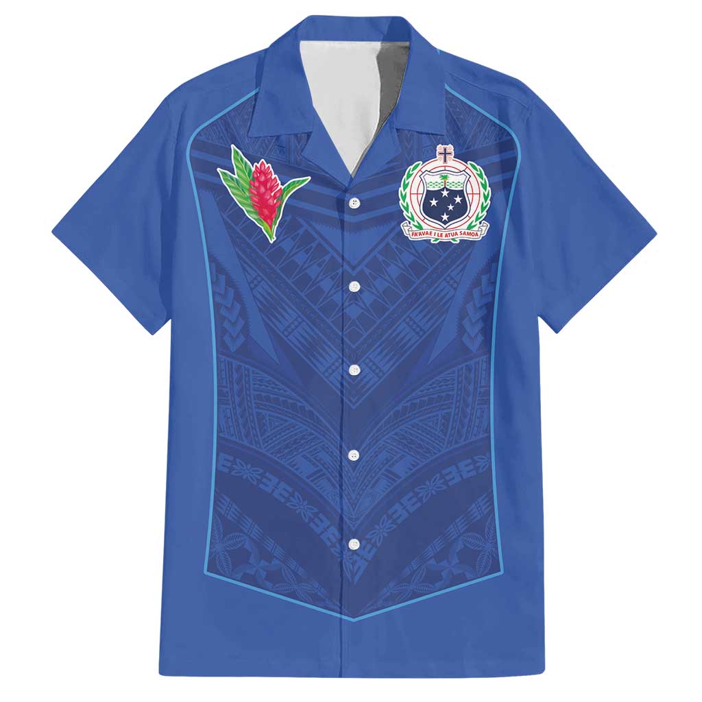 Custom Samoa Rugby Family Matching Short Sleeve Bodycon Dress and Hawaiian Shirt Tatau Tribal Motifs Sporty Style - Polynesian Pride