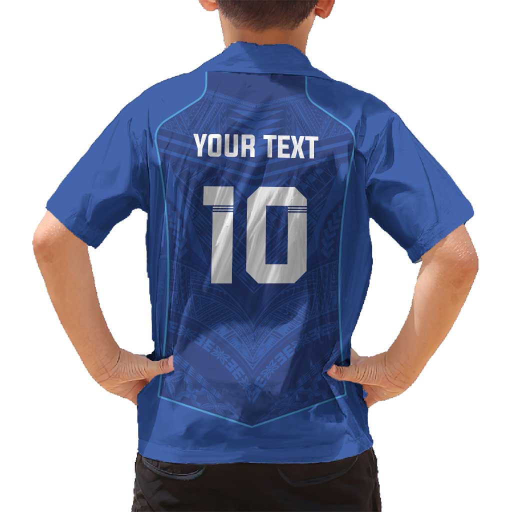 Custom Samoa Rugby Family Matching Summer Maxi Dress and Hawaiian Shirt Tatau Tribal Motifs Sporty Style - Polynesian Pride