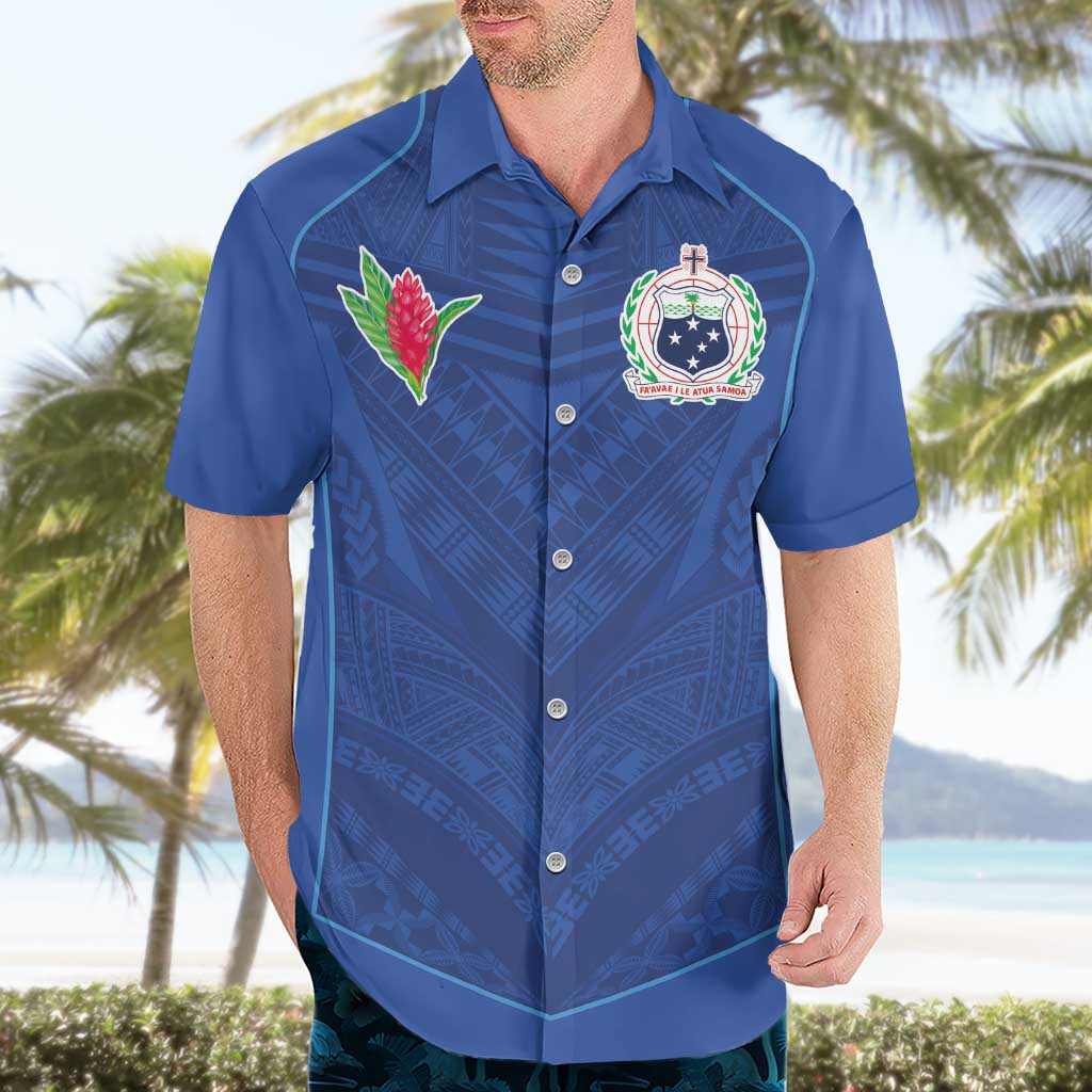 Custom Samoa Rugby Hawaiian Shirt Tatau Tribal Motifs Sporty Style - Polynesian Pride