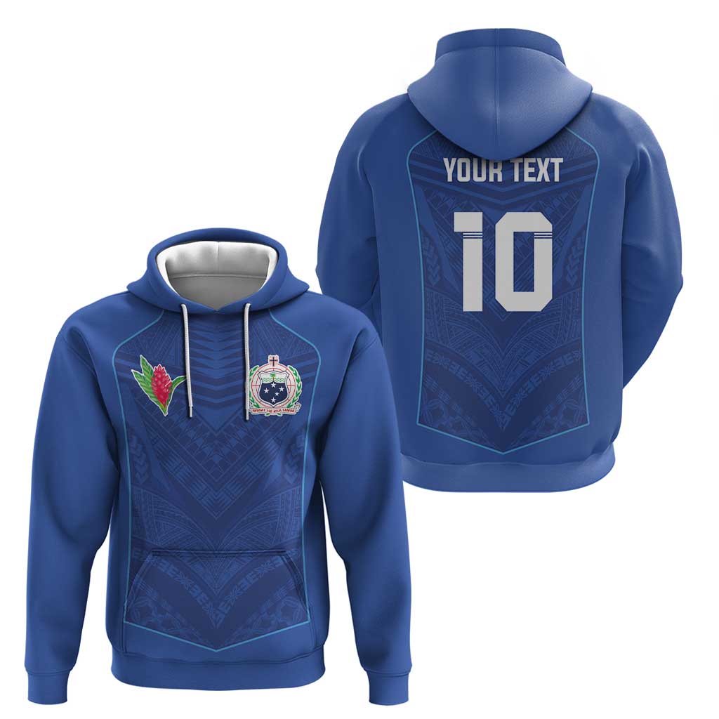 Custom Samoa Rugby Hoodie Tatau Tribal Motifs Sporty Style - Polynesian Pride