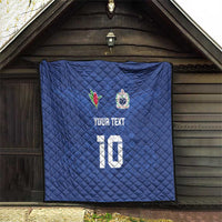 Custom Samoa Rugby Quilt Tatau Tribal Motifs Sporty Style - Polynesian Pride