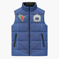 Custom Samoa Rugby Sleeveless Puffer Jacket Tatau Tribal Motifs Sporty Style - Polynesian Pride