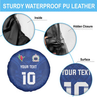 Custom Samoa Rugby Spare Tire Cover Tatau Tribal Motifs Sporty Style - Polynesian Pride