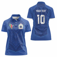 Custom Samoa Rugby Women Polo Shirt Tatau Tribal Motifs Sporty Style - Polynesian Pride