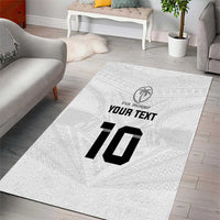 Custom Fiji Rugby Area Rug Tapa Tribal Motifs Sporty Style - Polynesian Pride