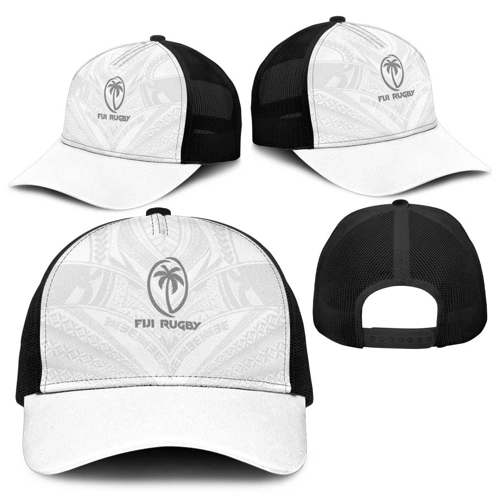 Fiji Rugby Baseball Net Cap Tapa Tribal Motifs Sporty Style - Polynesian Pride