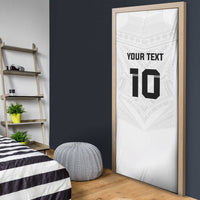 Custom Fiji Rugby Door Cover Tapa Tribal Motifs Sporty Style - Polynesian Pride