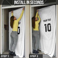 Custom Fiji Rugby Door Cover Tapa Tribal Motifs Sporty Style - Polynesian Pride