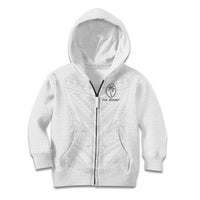 Custom Fiji Rugby Kid Hoodie Tapa Tribal Motifs Sporty Style - Polynesian Pride