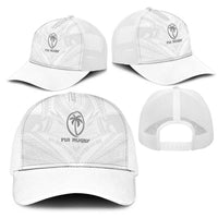 Fiji Rugby Mesh Trucker Cap Tapa Tribal Motifs Sporty Style - Polynesian Pride