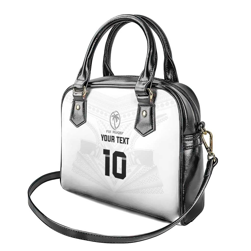Custom Fiji Rugby Shoulder Handbag Tapa Tribal Motifs Sporty Style - Polynesian Pride