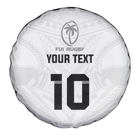 Custom Fiji Rugby Spare Tire Cover Tapa Tribal Motifs Sporty Style - Polynesian Pride