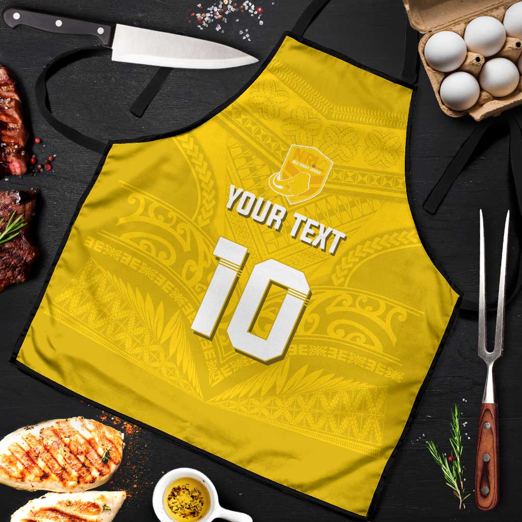 Custom Niue Rugby Apron Hiapo Tribal Motifs Sporty Style - Polynesian Pride
