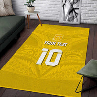 Custom Niue Rugby Area Rug Hiapo Tribal Motifs Sporty Style - Polynesian Pride