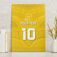 Custom Niue Rugby Canvas Wall Art Hiapo Tribal Motifs Sporty Style - Polynesian Pride