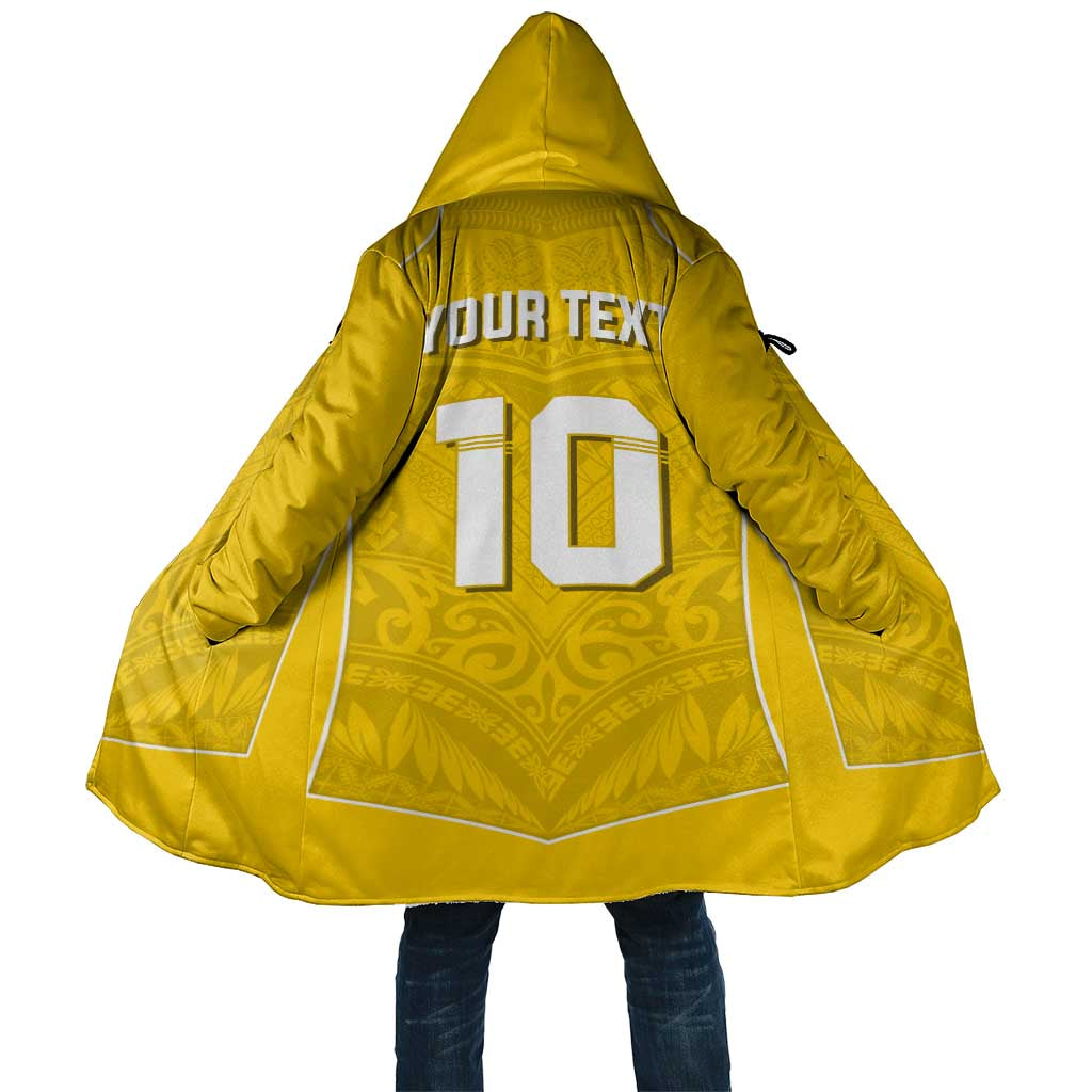 Custom Niue Rugby Cloak Hiapo Tribal Motifs Sporty Style - Polynesian Pride