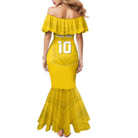 Custom Niue Rugby Family Matching Mermaid Dress and Hawaiian Shirt Hiapo Tribal Motifs Sporty Style - Polynesian Pride