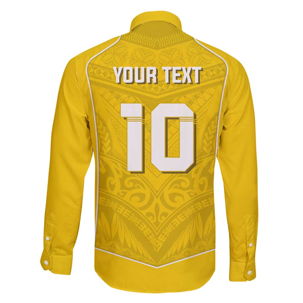 Custom Niue Rugby Family Matching Off Shoulder Maxi Dress and Hawaiian Shirt Hiapo Tribal Motifs Sporty Style - Polynesian Pride