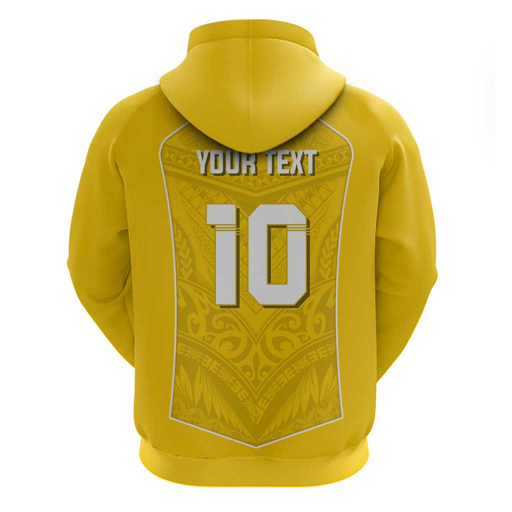 Custom Niue Rugby Hoodie Hiapo Tribal Motifs Sporty Style - Polynesian Pride