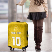 Custom Niue Rugby Luggage Cover Hiapo Tribal Motifs Sporty Style - Polynesian Pride