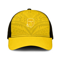 Niue Rugby Mesh Trucker Cap Hiapo Tribal Motifs Sporty Style - Polynesian Pride