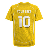 Custom Niue Rugby Rugby Jersey Hiapo Tribal Motifs Sporty Style - Polynesian Pride