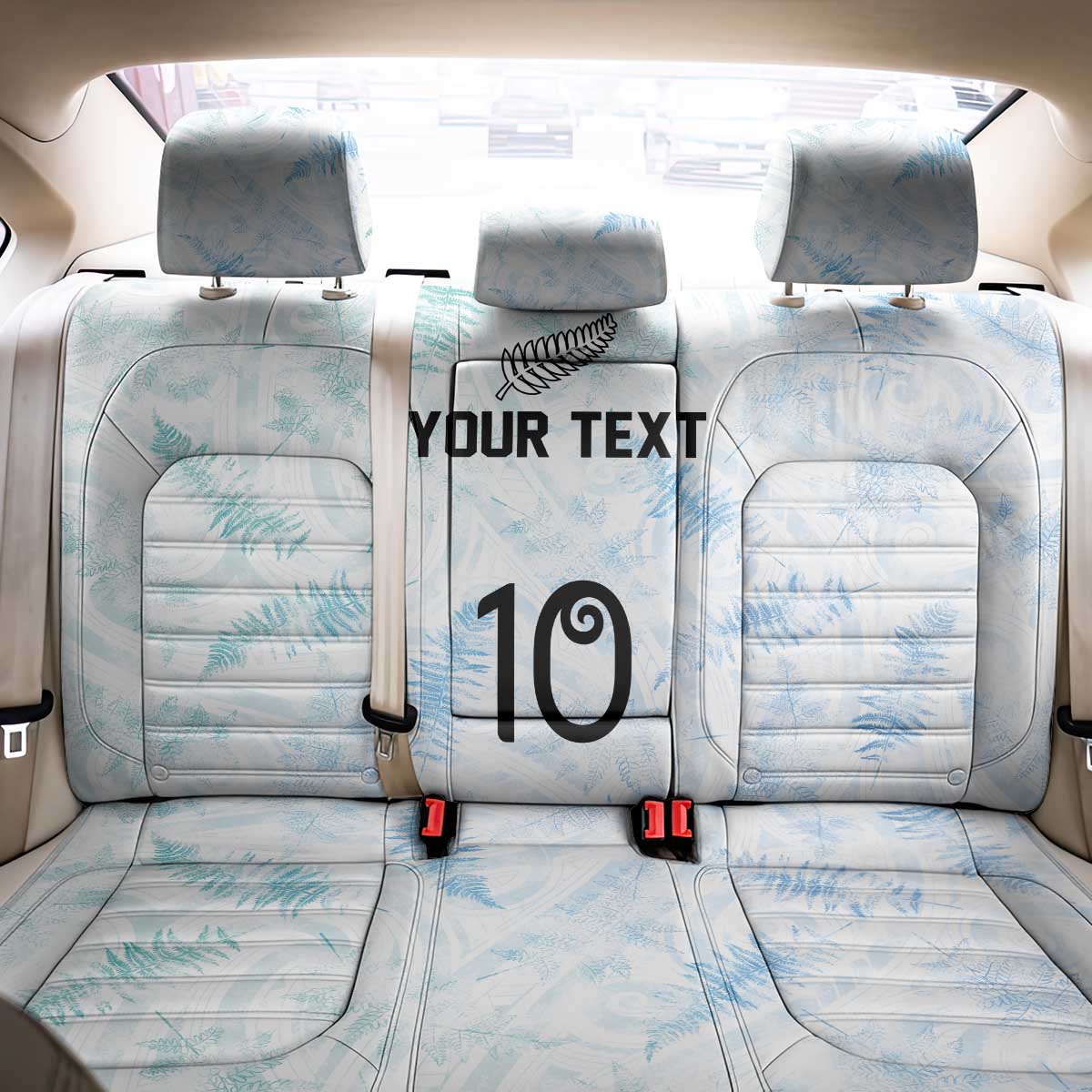 Custom New Zealand Football Back Car Seat Cover The Whites-Aotearoa Inspired - Polynesian Pride