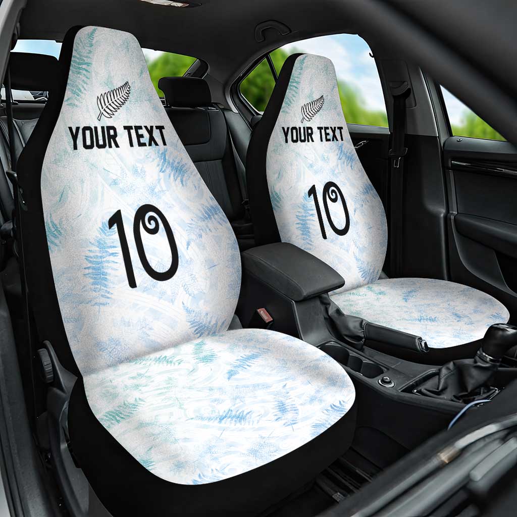 Custom New Zealand Football Car Seat Cover The Whites-Aotearoa Inspired - Polynesian Pride