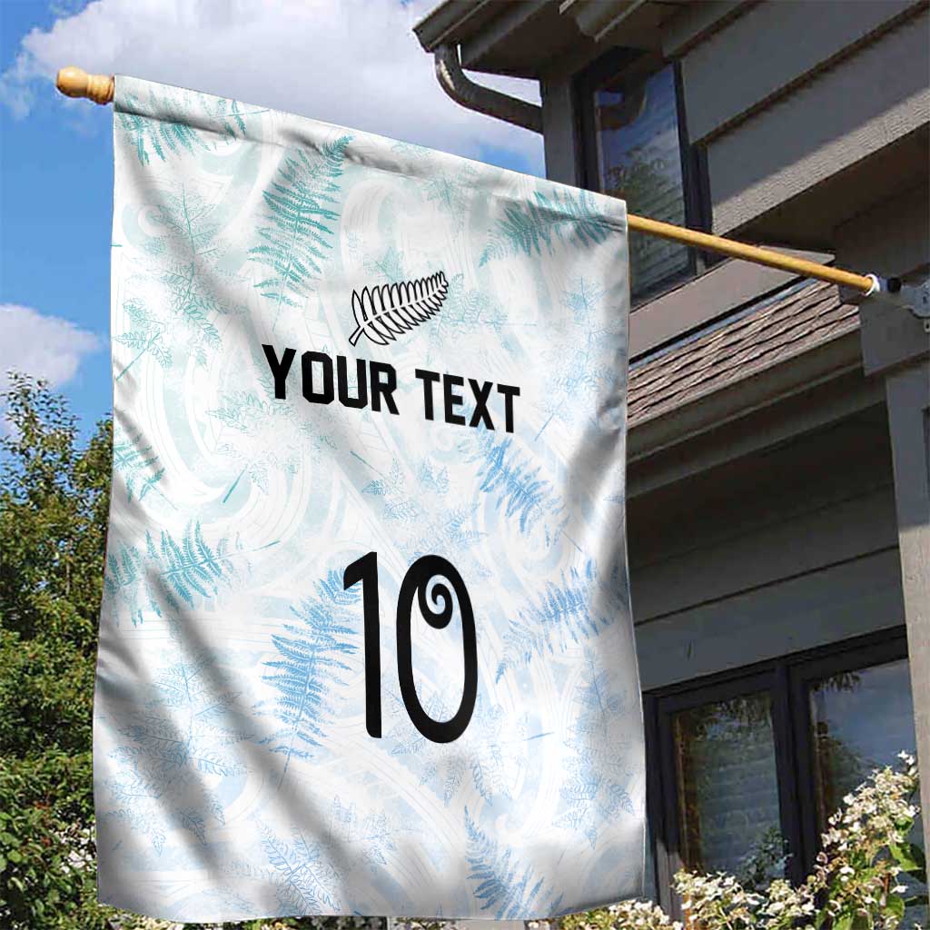 Custom New Zealand Football Garden Flag The Whites-Aotearoa Inspired - Polynesian Pride