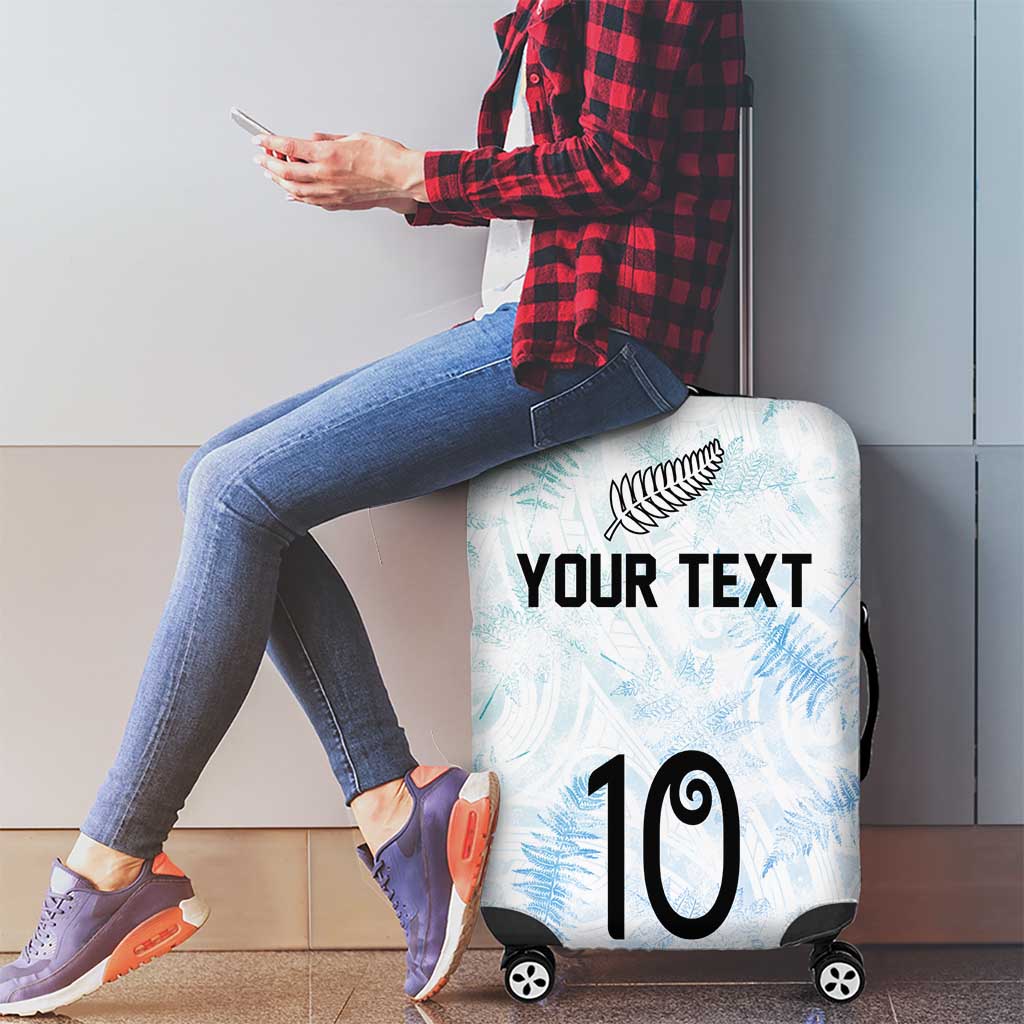 Custom New Zealand Football Luggage Cover The Whites-Aotearoa Inspired - Polynesian Pride