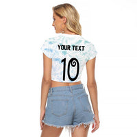 Custom New Zealand Football Raglan Cropped T Shirt The Whites-Aotearoa Inspired - Polynesian Pride