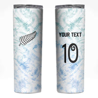 Custom New Zealand Football Skinny Tumbler The Whites-Aotearoa Inspired - Polynesian Pride