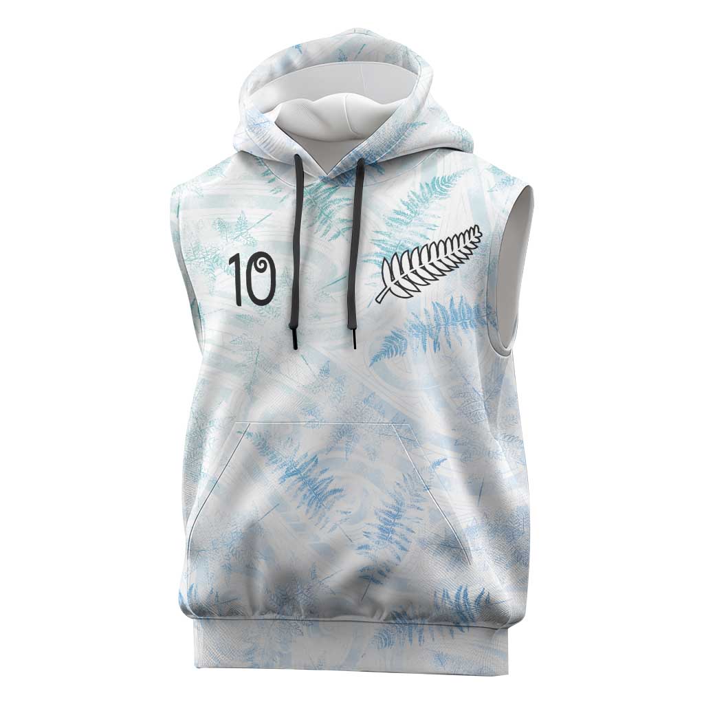 Custom New Zealand Football Sleeveless Hoodie The Whites-Aotearoa Inspired - Polynesian Pride