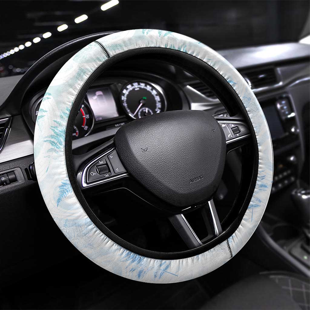 New Zealand Football Steering Wheel Cover The Whites-Aotearoa Inspired - Polynesian Pride