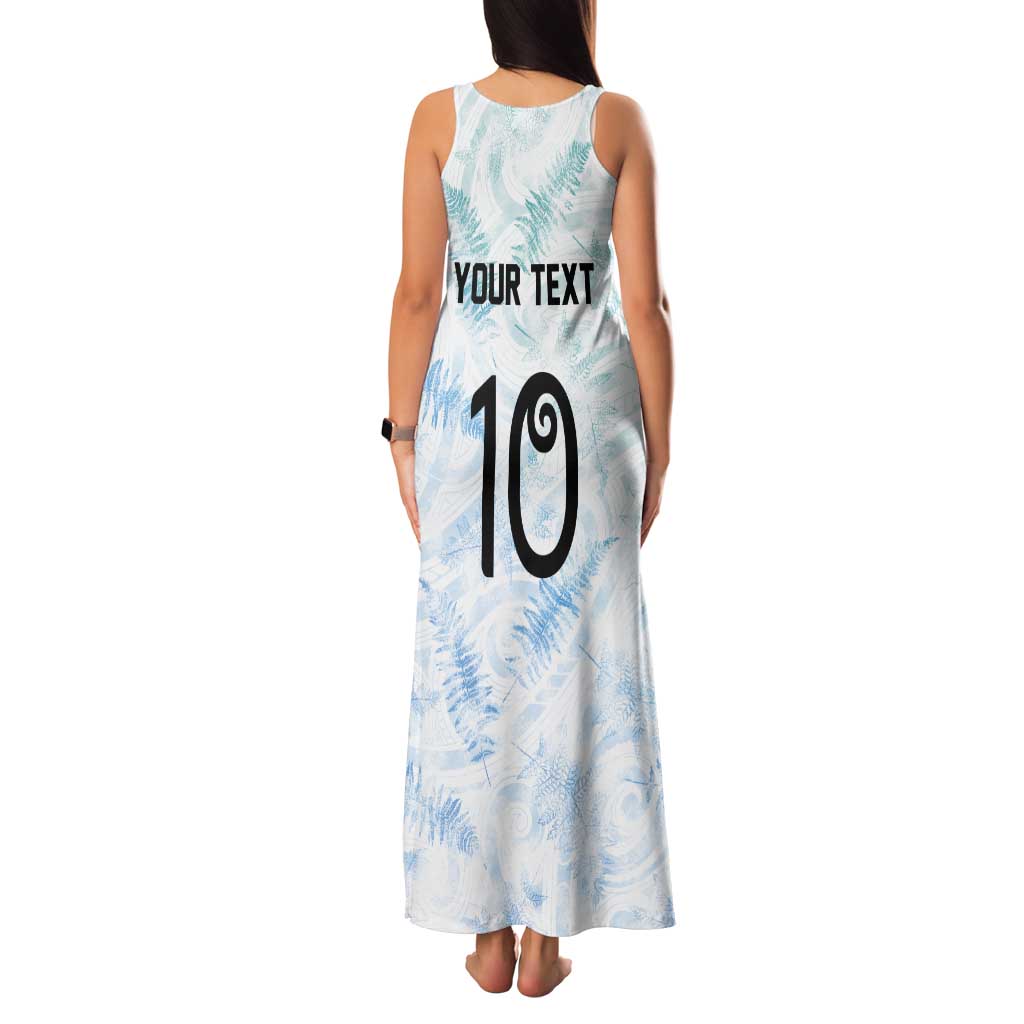 Custom New Zealand Football Tank Maxi Dress The Whites-Aotearoa Inspired - Polynesian Pride