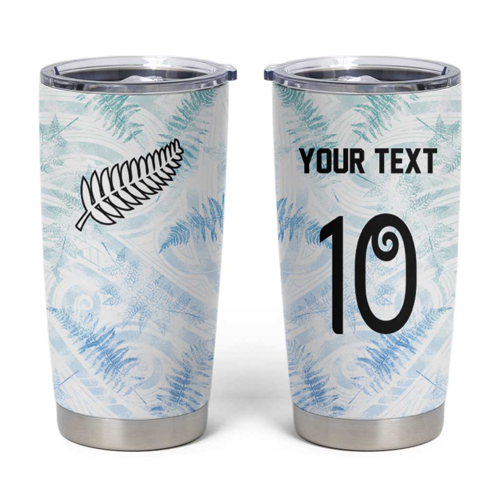 Custom New Zealand Football Tumbler Cup The Whites-Aotearoa Inspired - Polynesian Pride