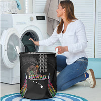 Hawaii Rainbow Warriors Laundry Basket Kakau Shark Tooth and Polynesian Art Tattoo LT03 - Polynesian Pride