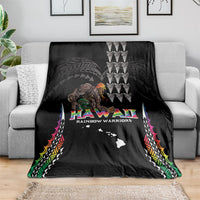 Hawaii Rainbow Warriors Blanket Kakau Shark Tooth and Polynesian Art Tattoo LT03 - Polynesian Pride