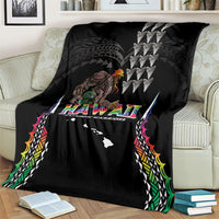 Hawaii Rainbow Warriors Blanket Kakau Shark Tooth and Polynesian Art Tattoo LT03 - Polynesian Pride