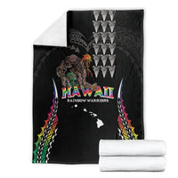 Hawaii Rainbow Warriors Blanket Kakau Shark Tooth and Polynesian Art Tattoo LT03 - Polynesian Pride