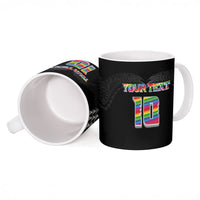 Custom Hawaii Rainbow Warriors Ceramic Mug Kakau Shark Tooth and Polynesian Art Tattoo LT03 - Polynesian Pride