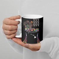 Custom Hawaii Rainbow Warriors Ceramic Mug Kakau Shark Tooth and Polynesian Art Tattoo LT03 - Polynesian Pride
