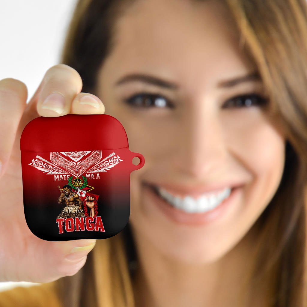 Mate Ma'a Tonga AirPods Case Traditional Warrior and Ngatu Art Pattern LT03 - Polynesian Pride