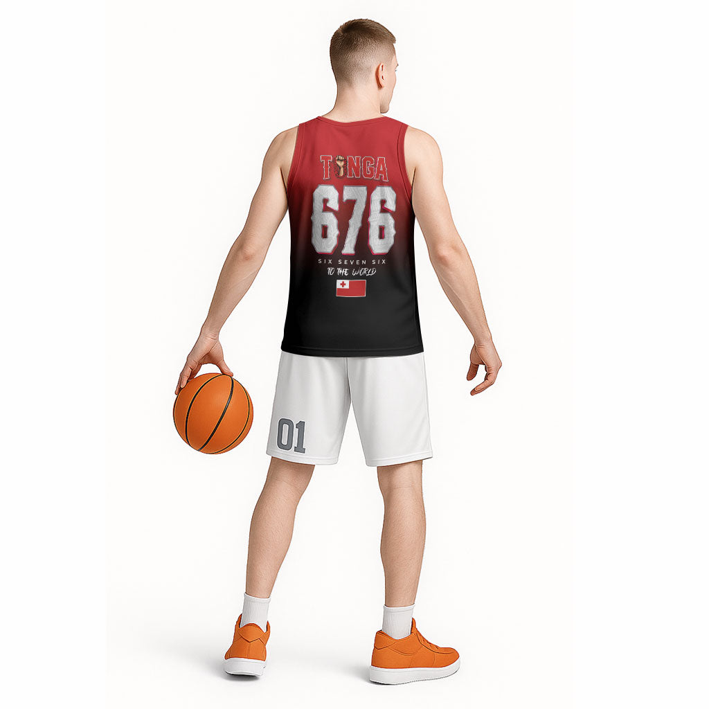 Mate Ma'a Tonga Basketball Jersey Traditional Warrior and Ngatu Art Pattern LT03 - Polynesian Pride