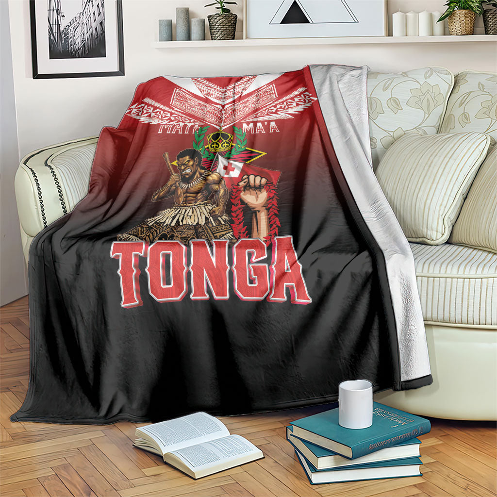 Mate Ma'a Tonga Blanket Traditional Warrior and Ngatu Art Pattern LT03 Red - Polynesian Pride
