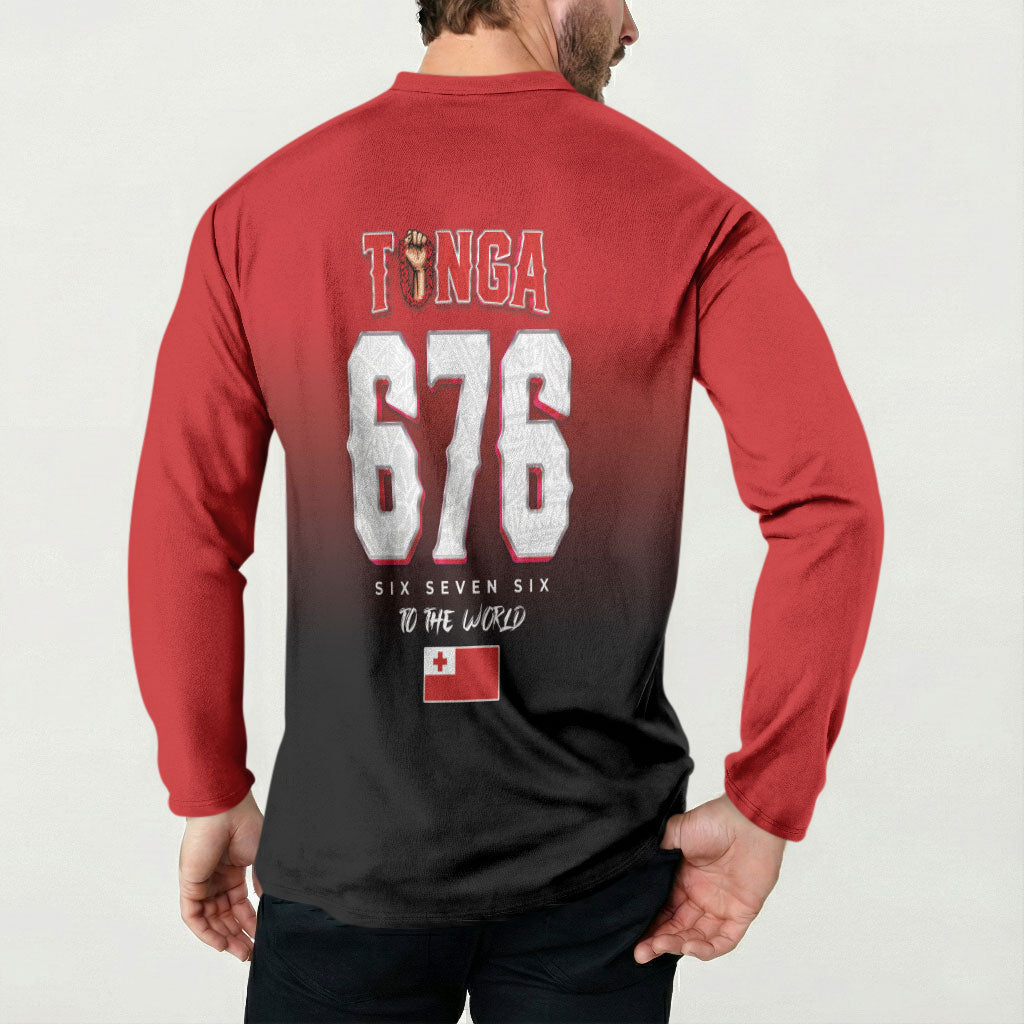 Mate Ma'a Tonga Button Sweatshirt Traditional Warrior and Ngatu Art Pattern LT03 - Polynesian Pride