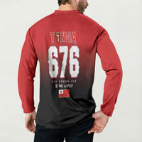 Mate Ma'a Tonga Button Sweatshirt Traditional Warrior and Ngatu Art Pattern LT03 - Polynesian Pride