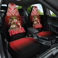 Mate Ma'a Tonga Car Seat Cover Traditional Warrior and Ngatu Art Pattern LT03 One Size Red - Polynesian Pride