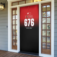 Mate Ma'a Tonga Door Cover Traditional Warrior and Ngatu Art Pattern LT03 - Polynesian Pride